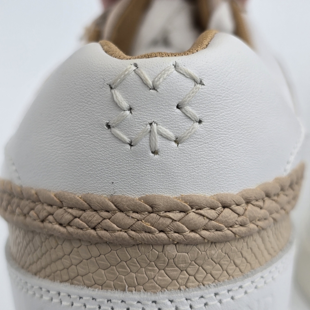 NWOT Lucky Brand Halinna Lace-Up Sneakers, White/Tan, Women's 11M - Picture 9 of 16